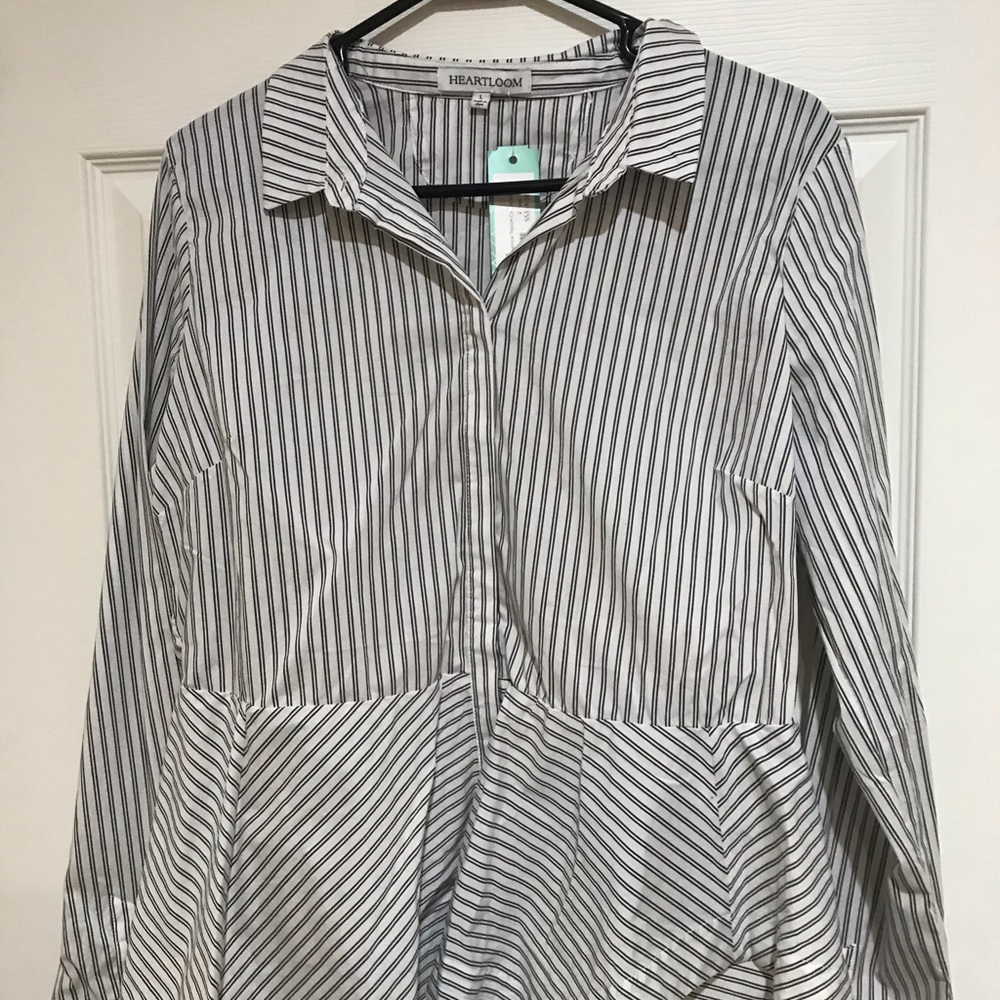 Asymmetrical Striped Blouse